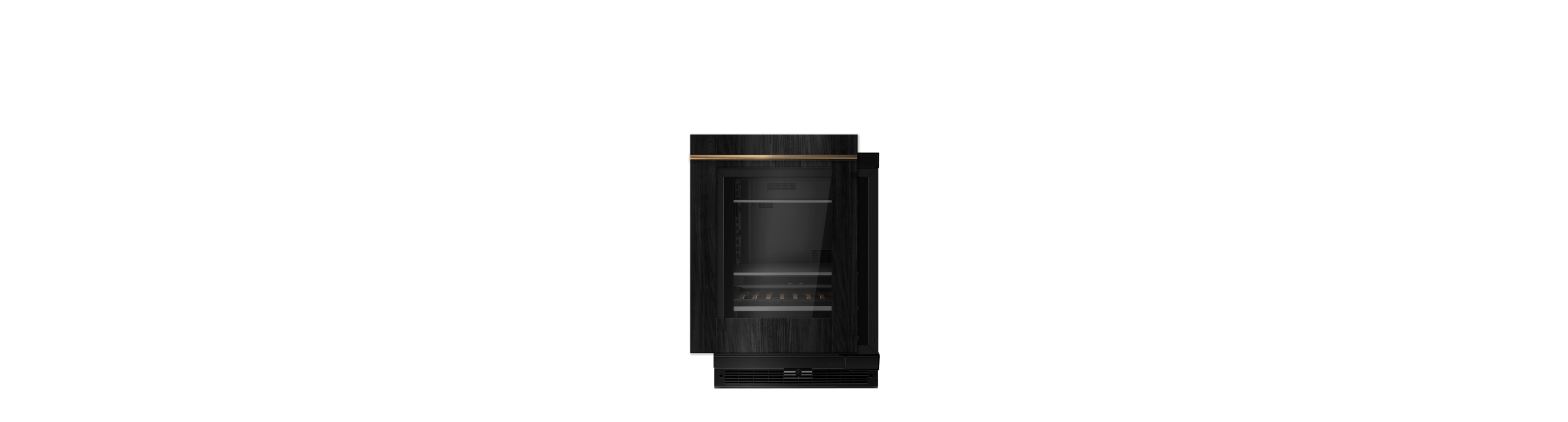 A JennAir® Panel-Ready Beverage Center.