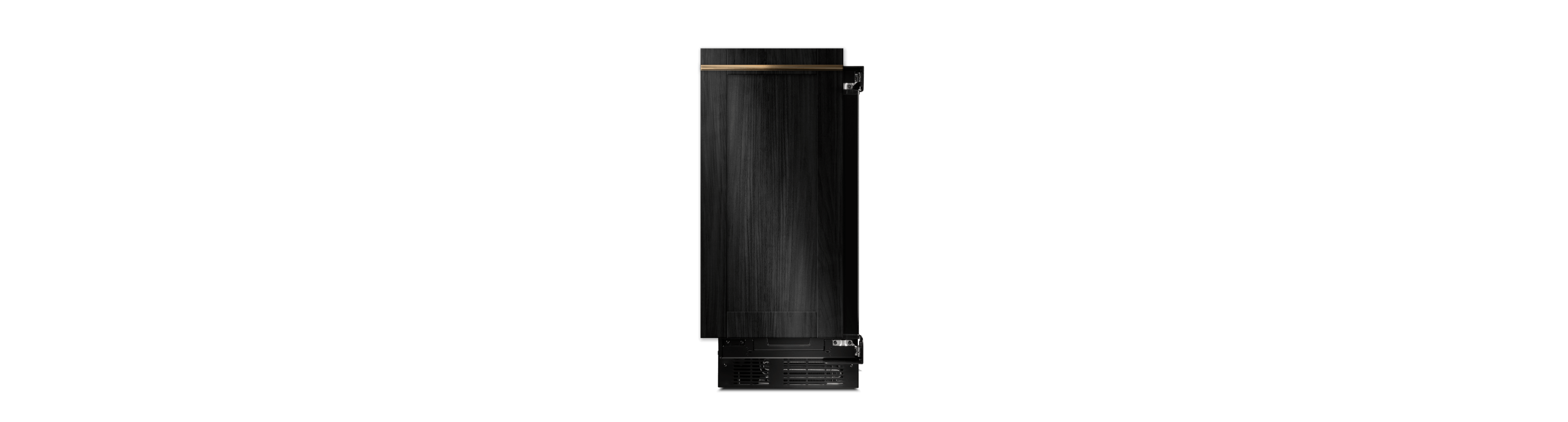 A JennAir® Panel-Ready Ice Machine.