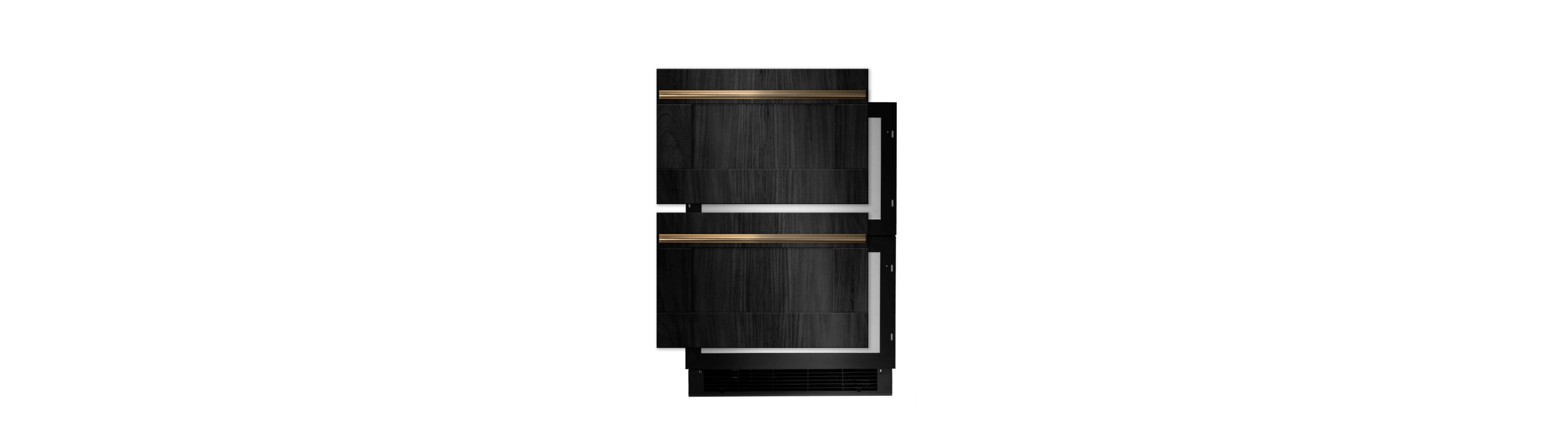 A JennAir® Panel-Ready Double Refrigerator Drawer.