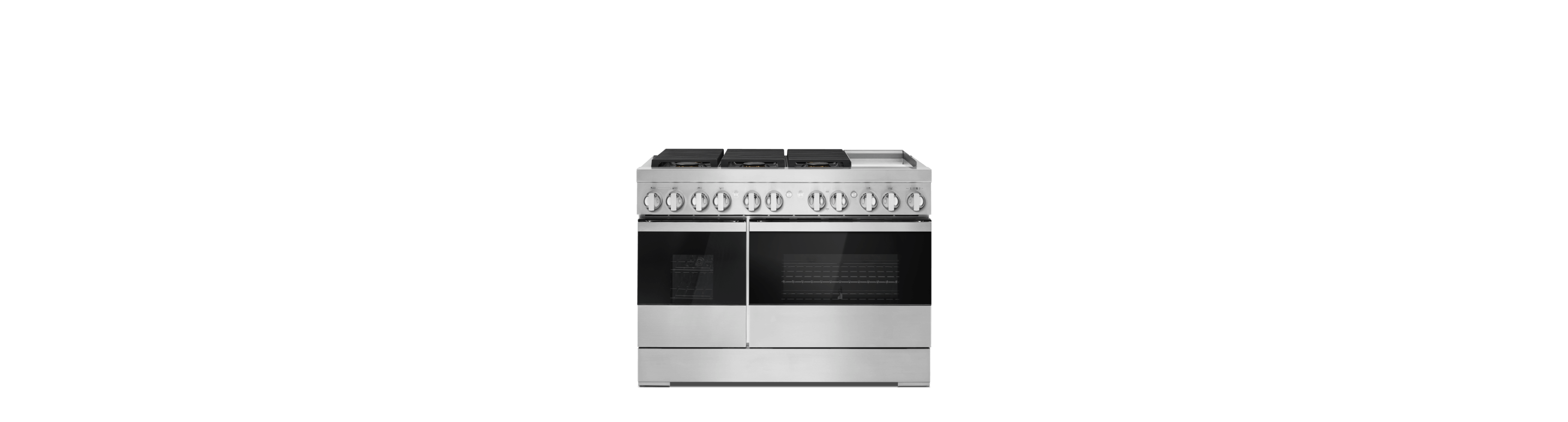 A JennAir 48" NOIR™ Dual-Fuel Range.