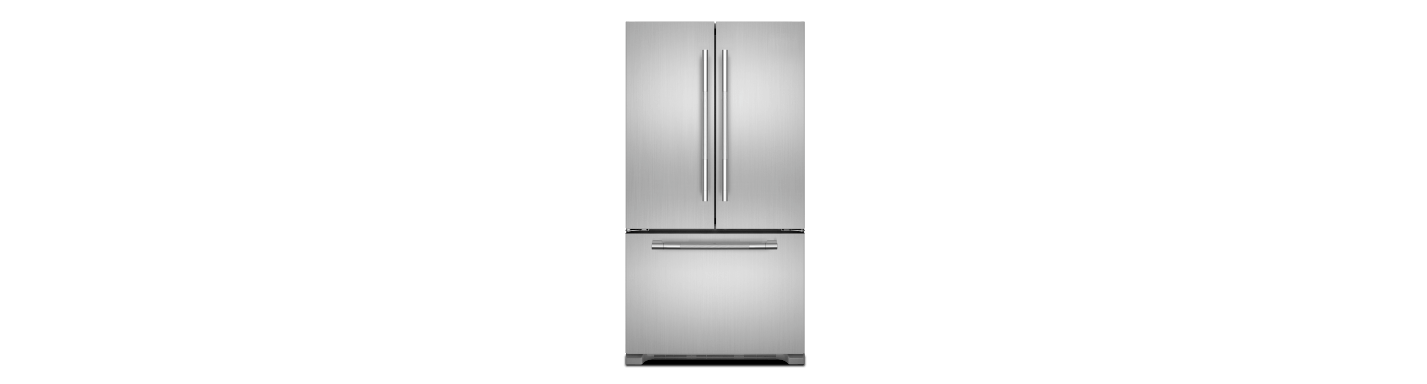A 36" RISE™ French Door Freestanding Refrigerator.