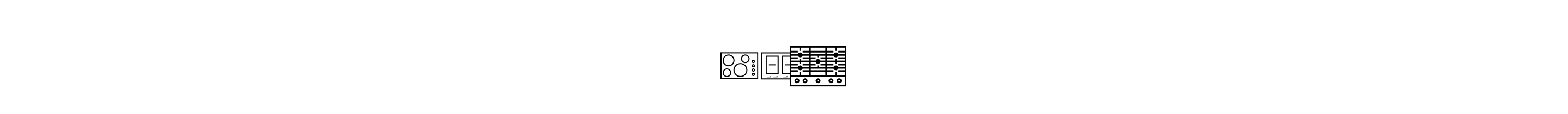 An icon of three cooktops. 