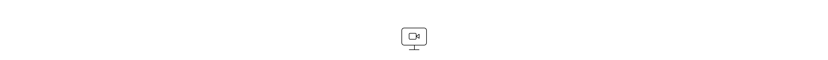 An icon of a computer screen with a video camera on the screen. 