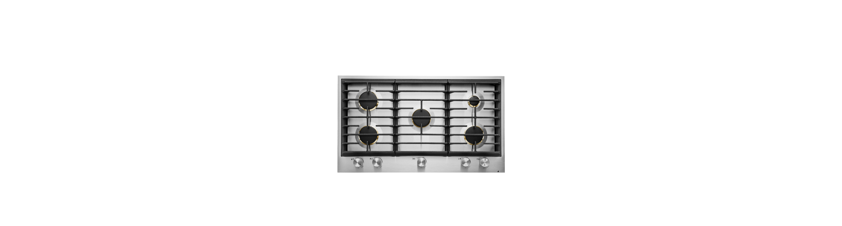A 36" 5-Burner Gas Cooktop.