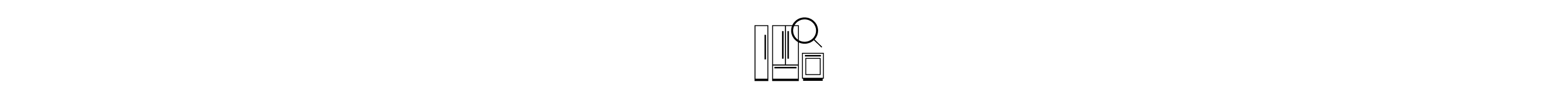 An icon of a freestanding refrigerator with a magnifying glass on top.