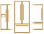 An icon showing a set of 3 freestanding refrigerators.