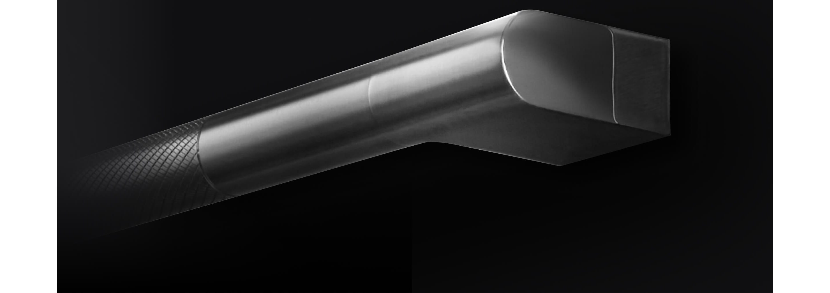 A close-up of the RISE™ handle's design.