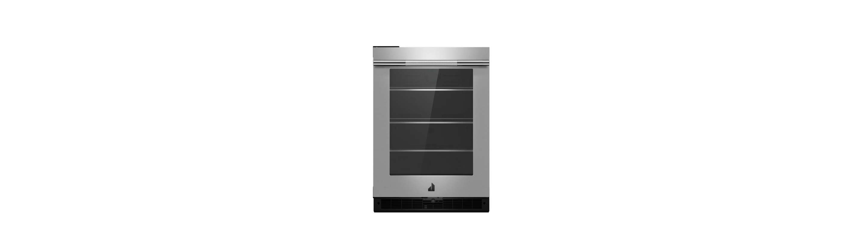 A JennAir® 24" RISE™ Glass Door Refrigerator. 