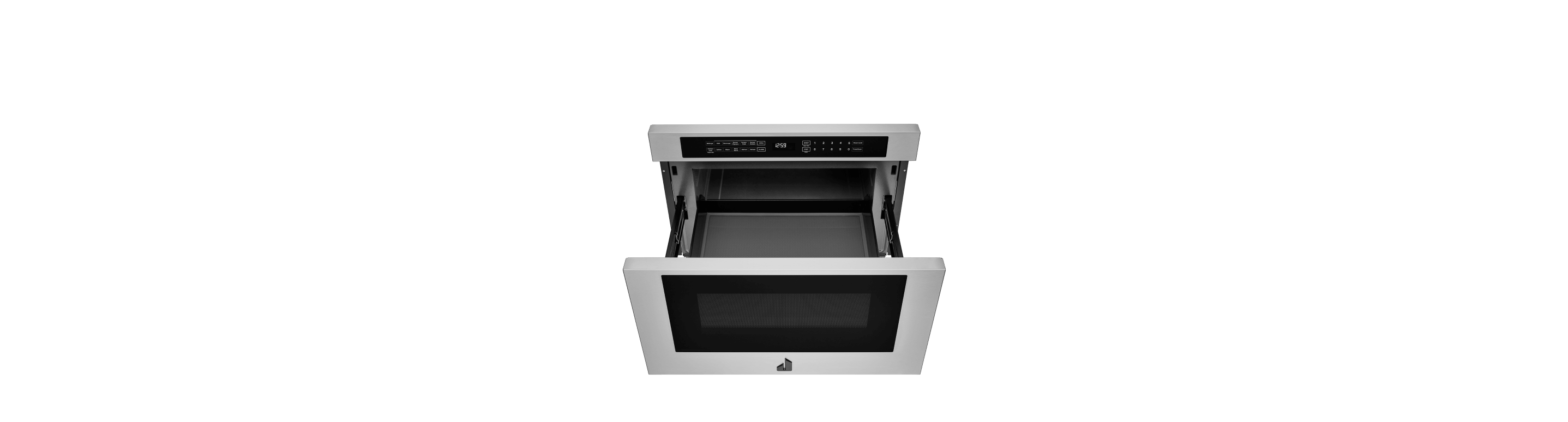A JennAir® 24" RISE™ Microwave Drawer.