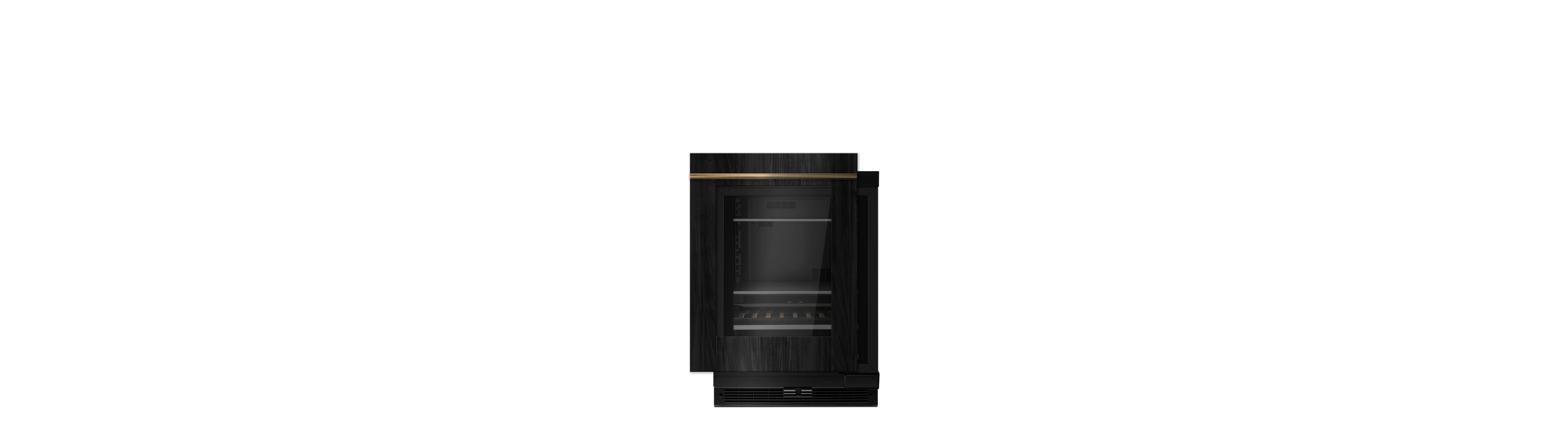 A JennAir® Panel-Ready Beverage Center.