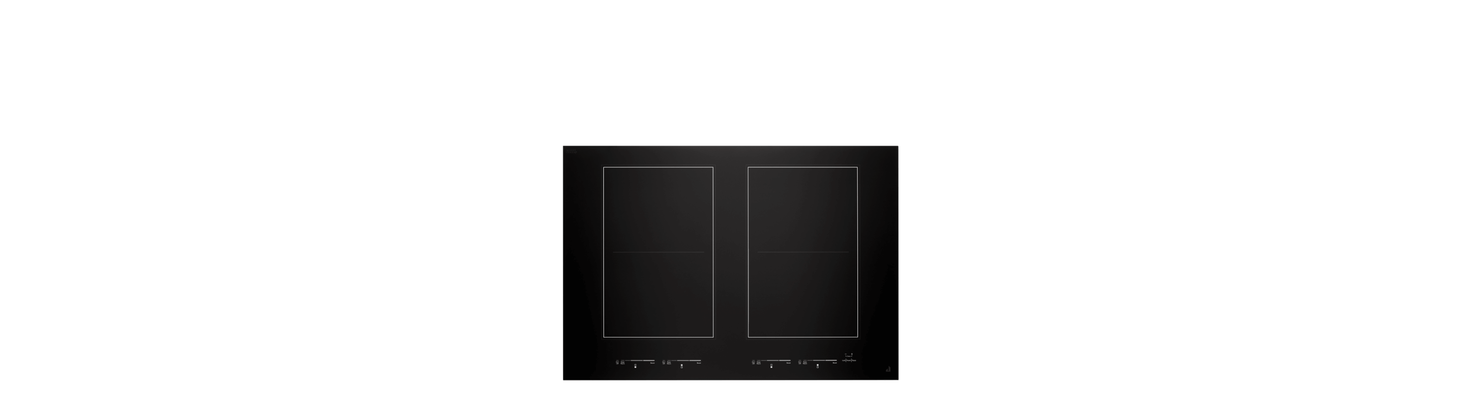 A JennAir® Oblivion Glass Induction Cooktop.