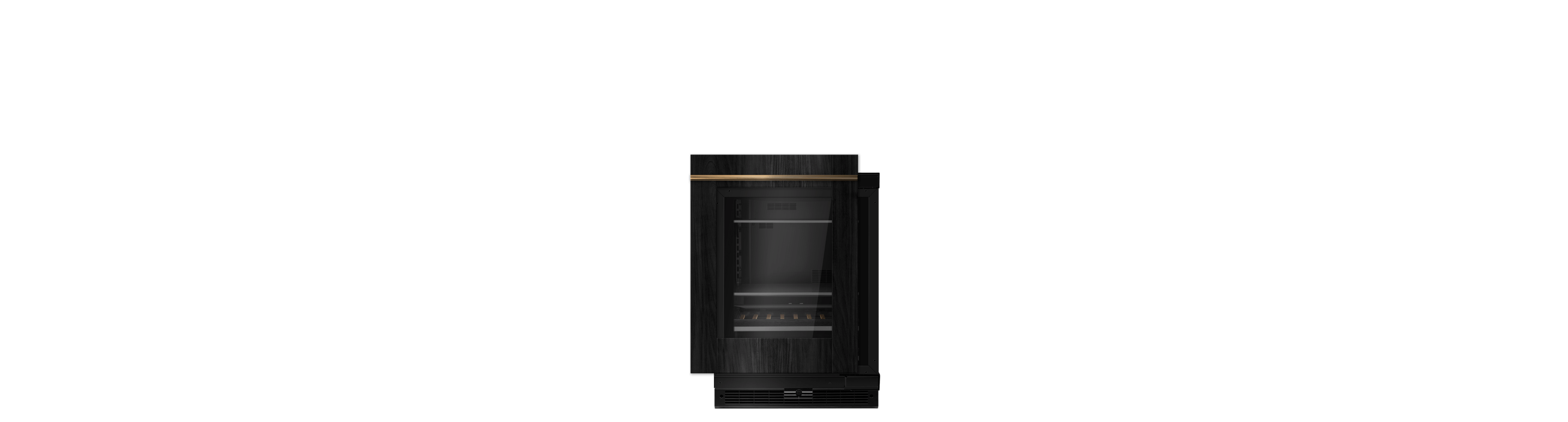 A JennAir® Panel-Ready Beverage Center.