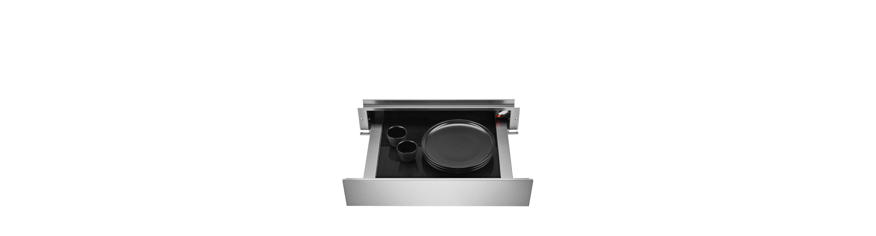 A 24" RISE™ Warming Drawer.