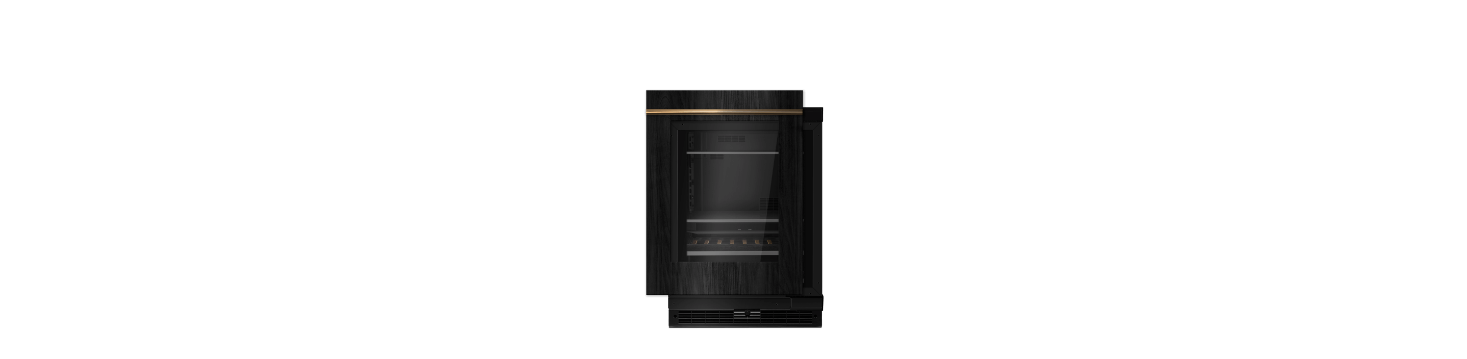 A JennAir® Panel-Ready Beverage Center.