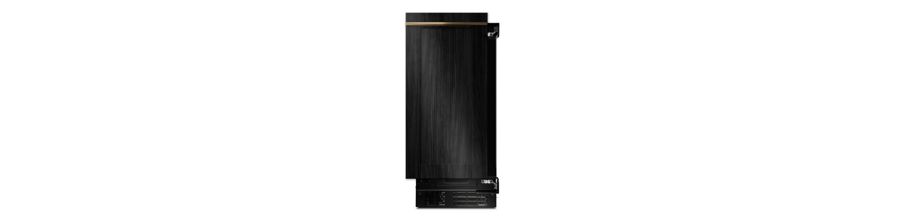 A JennAir® Panel-Ready Ice Machine.