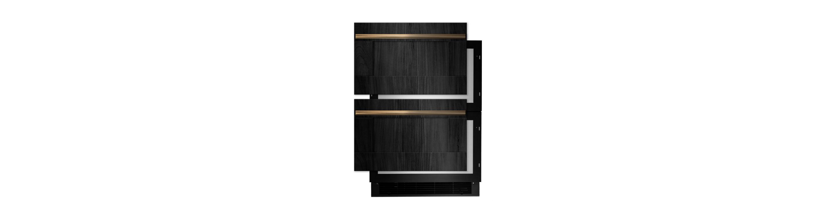 A JennAir® Panel-Ready Double Refrigerator Drawer.
