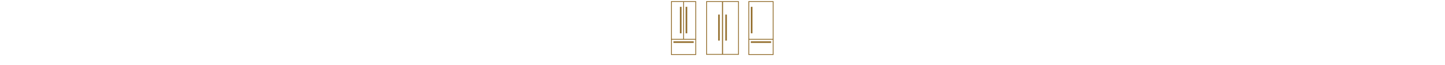 A series of three range icons.