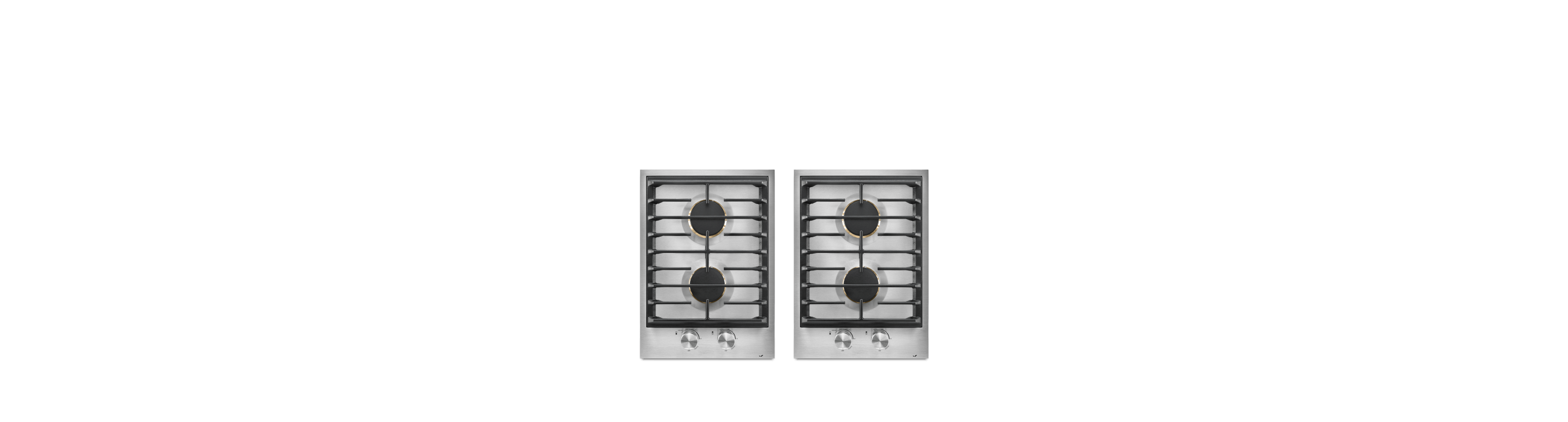 A 15-inch stainless gas custom cooktop.