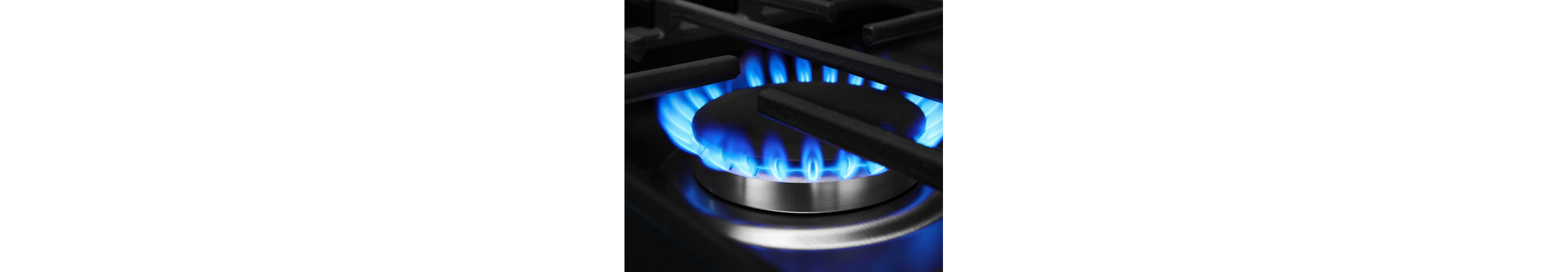 A single layer of flame lit on a Dual-Stacked PowerBurner. 