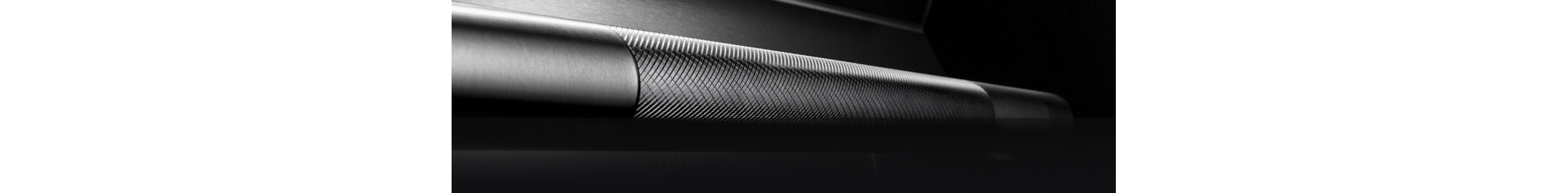 A close up of the knurling on the handle of a RISE™ Range.