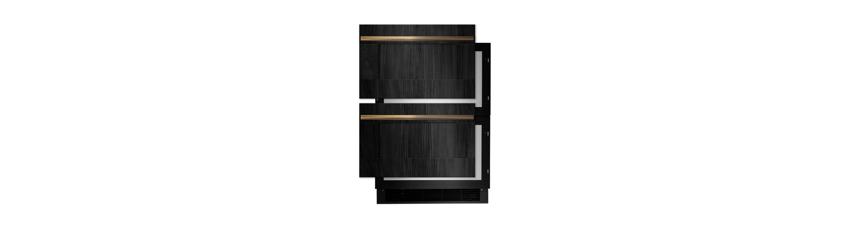 A JennAir® Panel-Ready Double Refrigerator Drawer.