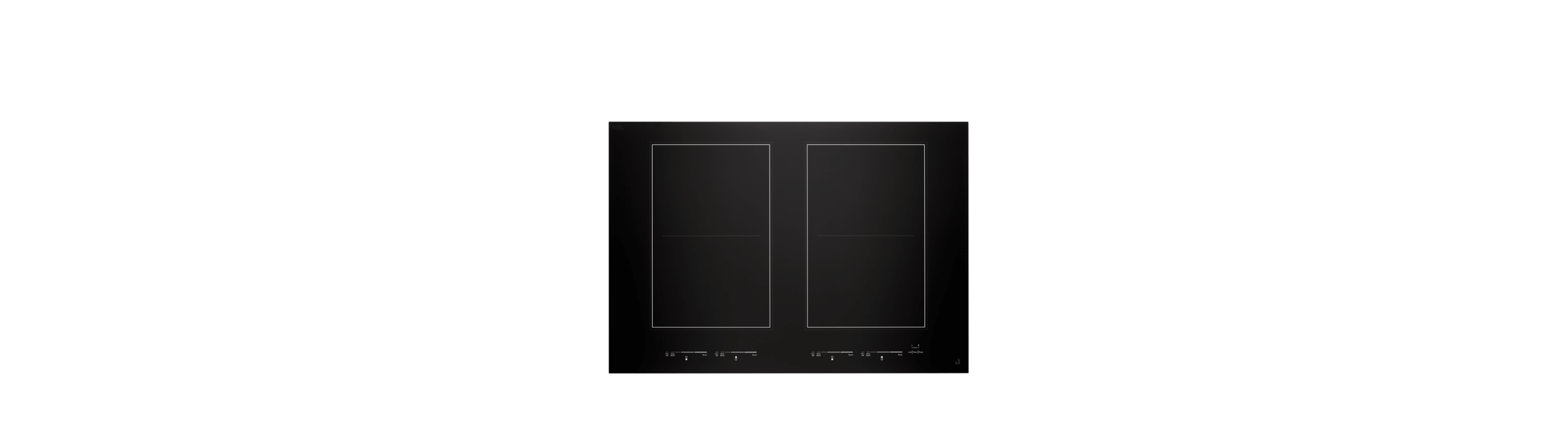 A JennAir® Oblivion Glass Induction Cooktop.