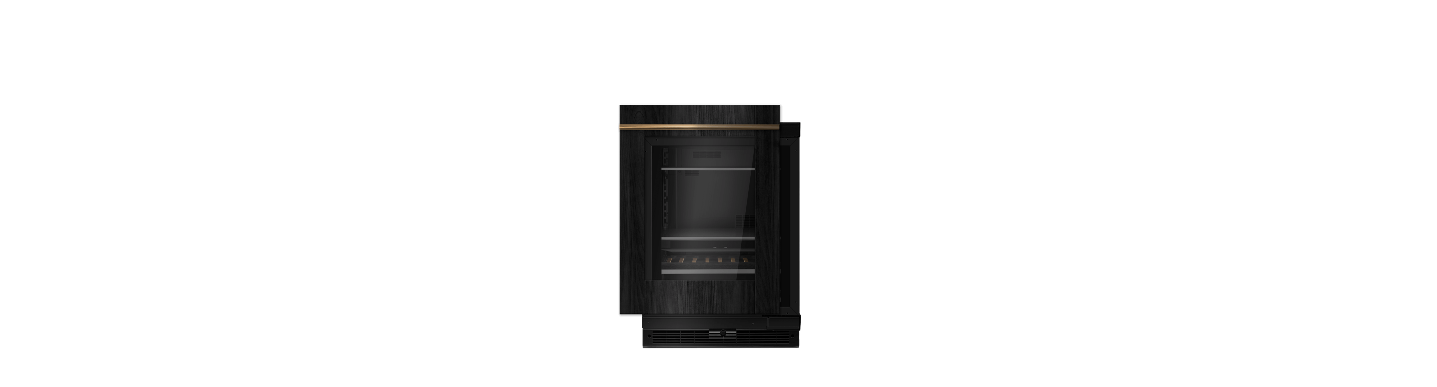 A JennAir® Panel-Ready Beverage Center.