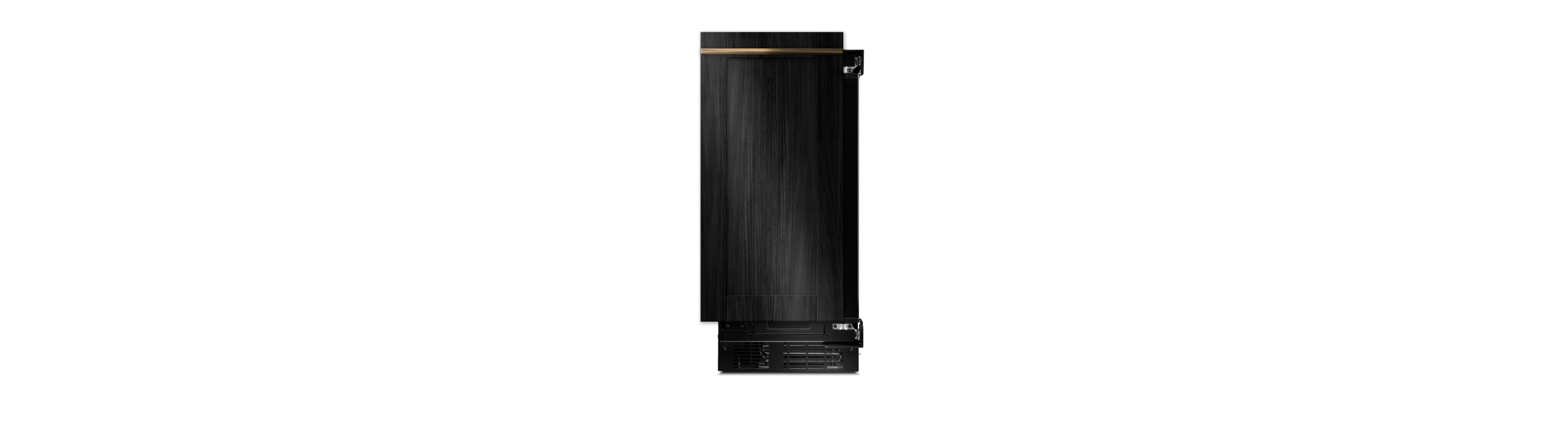 A JennAir® Panel-Ready Ice Machine.