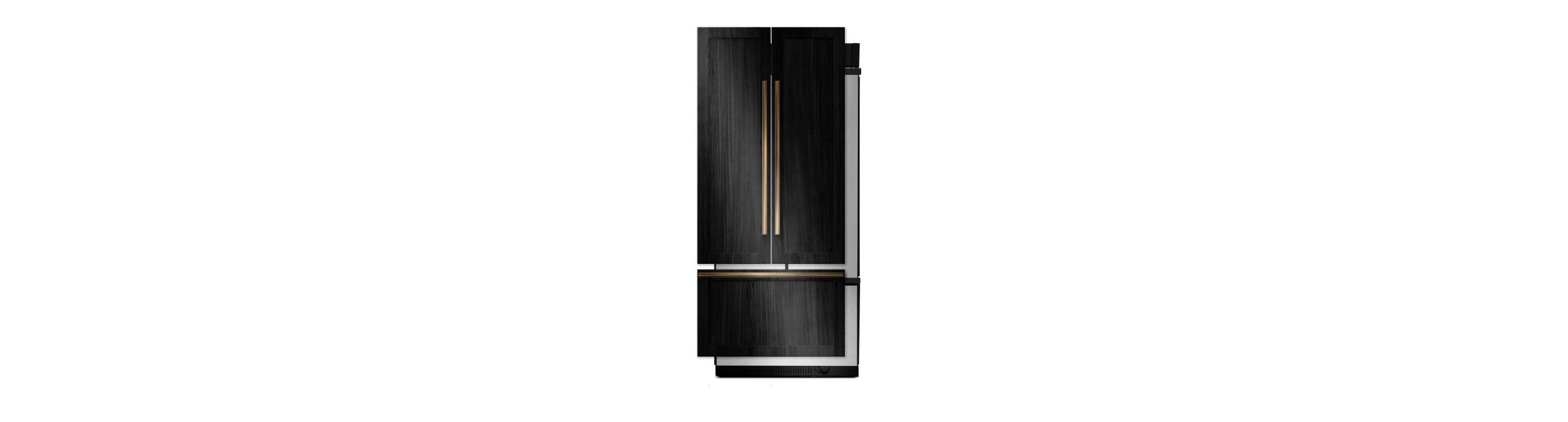 A JennAir® Panel-Ready Built-In Bottom Freezer Refrigerator.