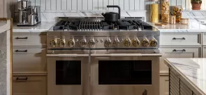 A beautiful kitchen featuring JennAir® appliances.
