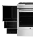 A selection of JennAir® induction cooktops and slide-in ranges.