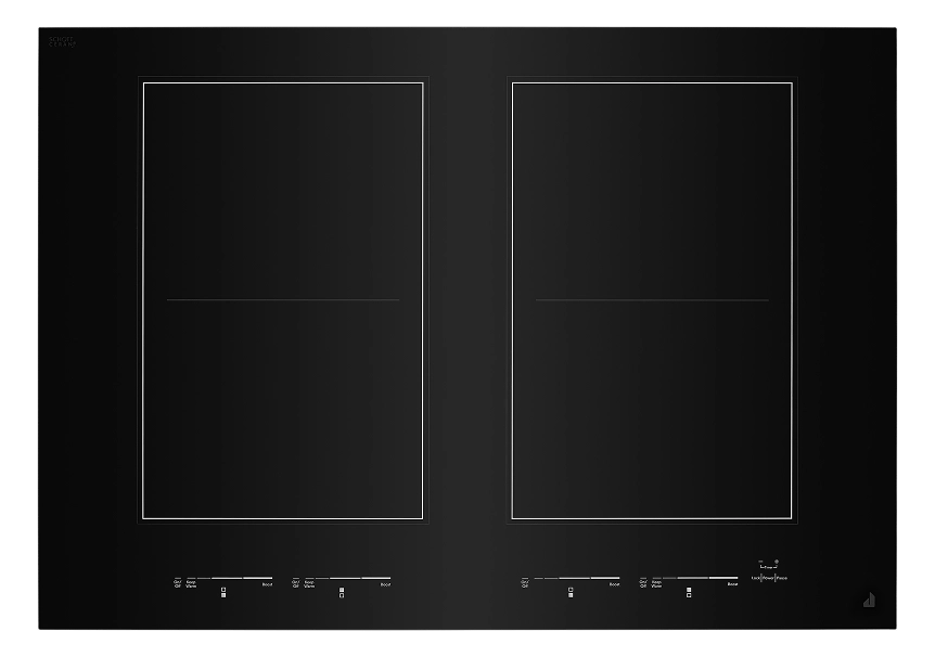 An induction flex cooktop