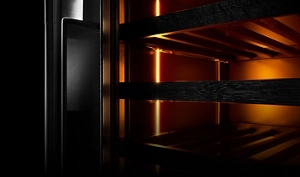 The interior of an empty wine column.