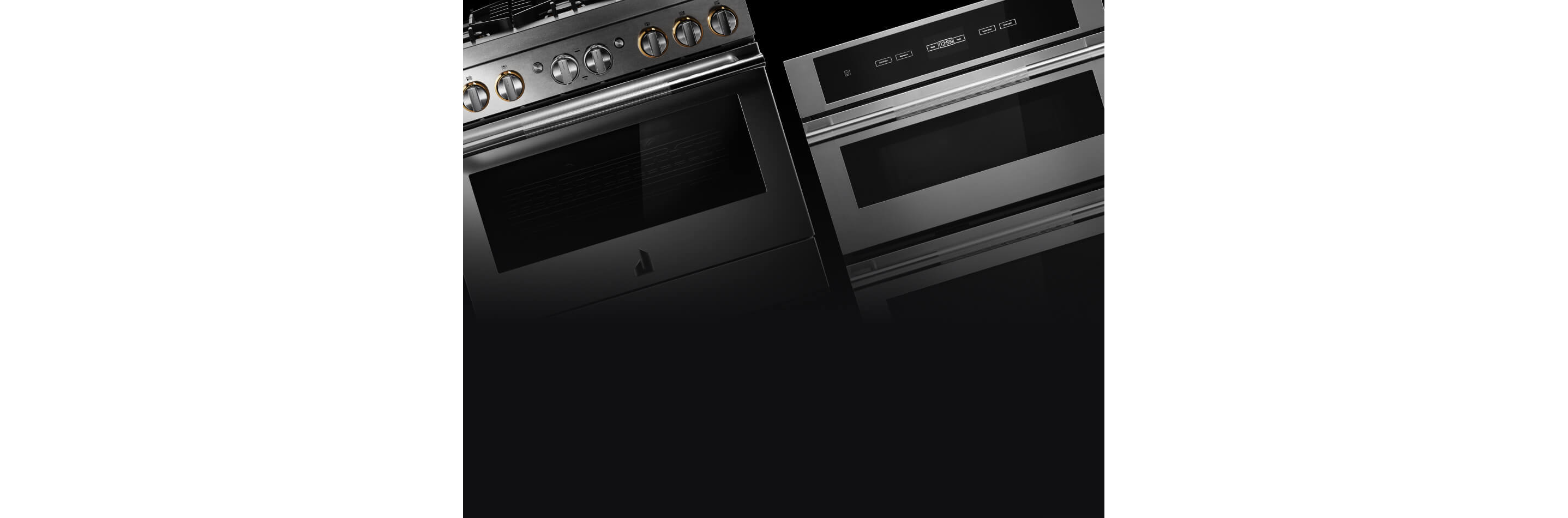 JennAir® appliances on a black background.