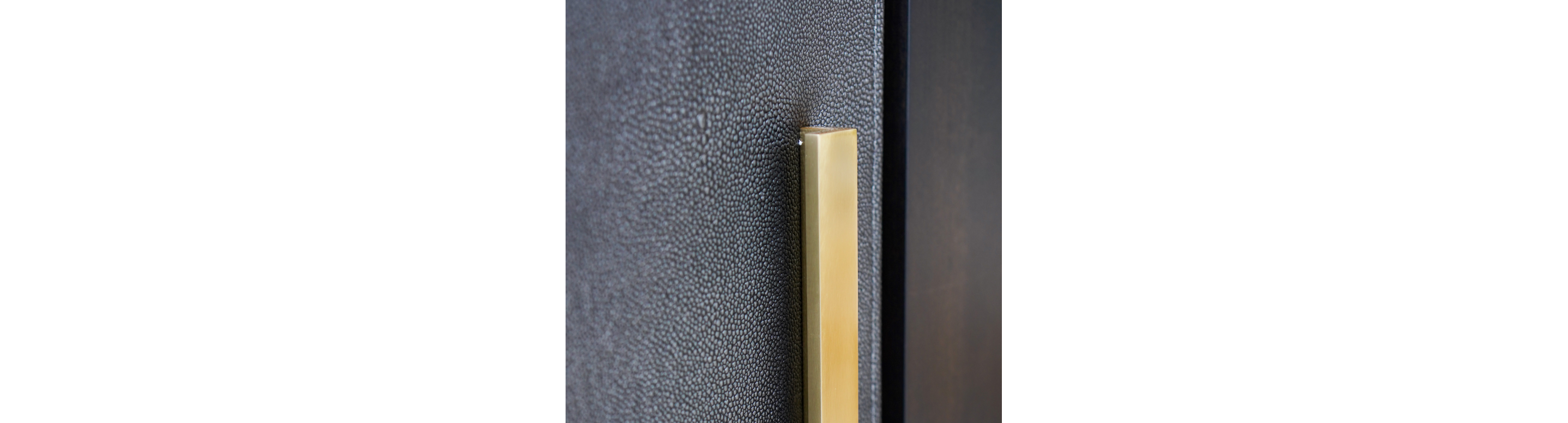 A JennAir® Cuts Leather panel in Caviar.