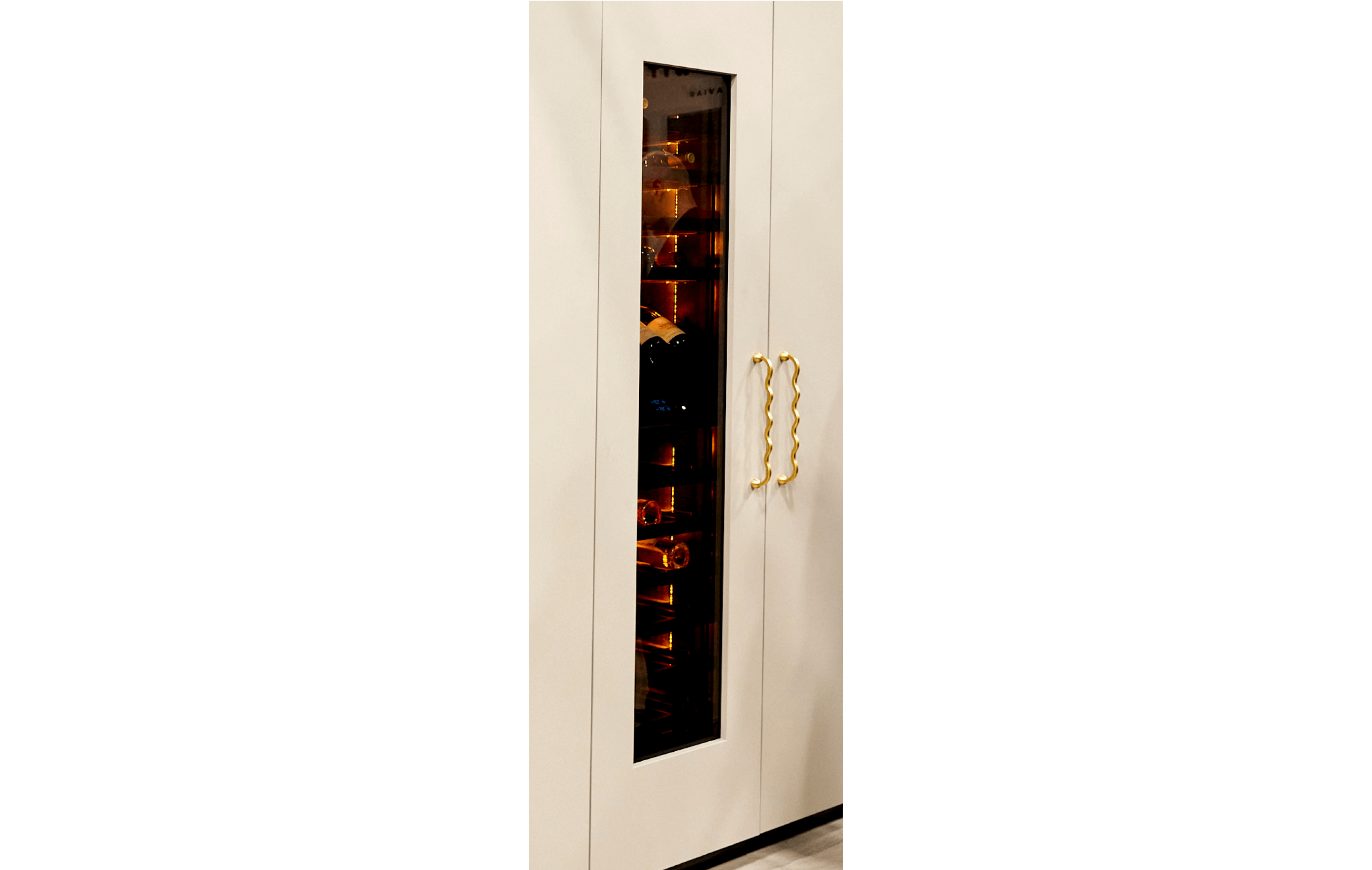 A custom-panel JennAir® wine column.