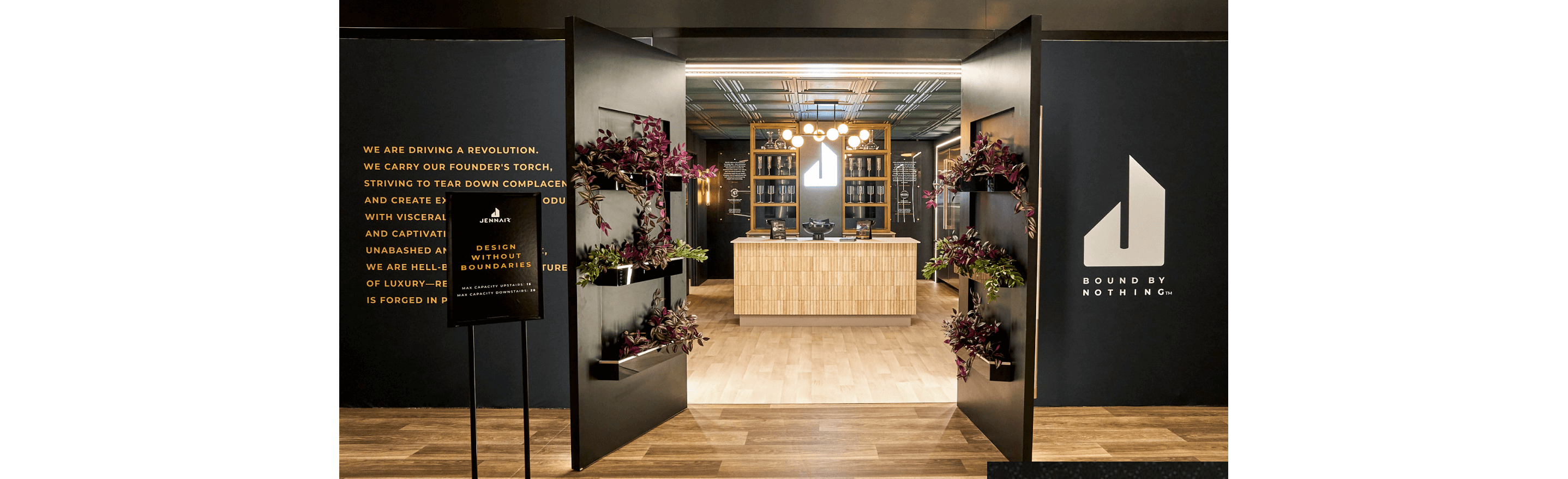 The entrance to the JennAir lounge at KBIS 2024.