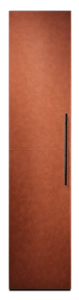 A Cognac leather Cuts Collection panel.