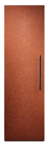 A Cognac leather Cuts Collection panel.