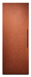A Cognac leather Cuts Collection panel.