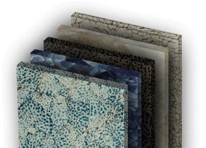 A series of panels from the Elements Collection