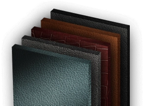 A series of leather panels from the Cuts Collection.