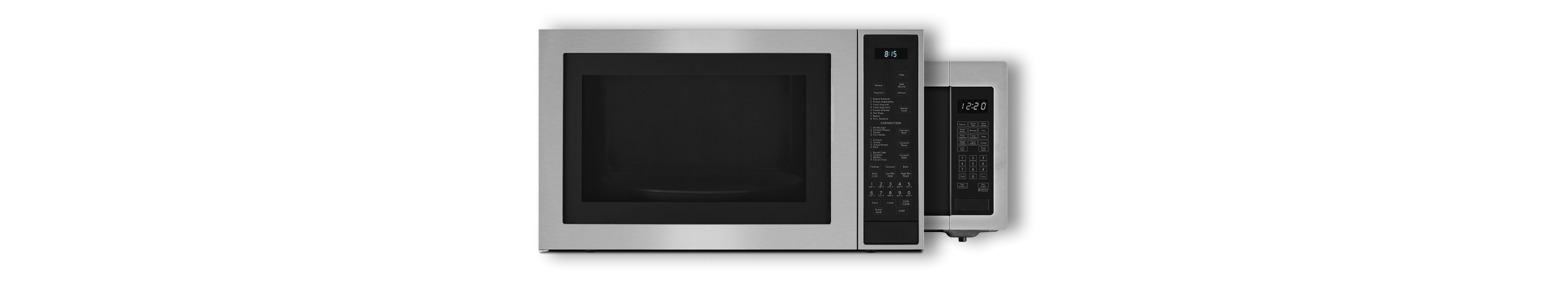 JennAir® Countertop Microwaves in two configurations.