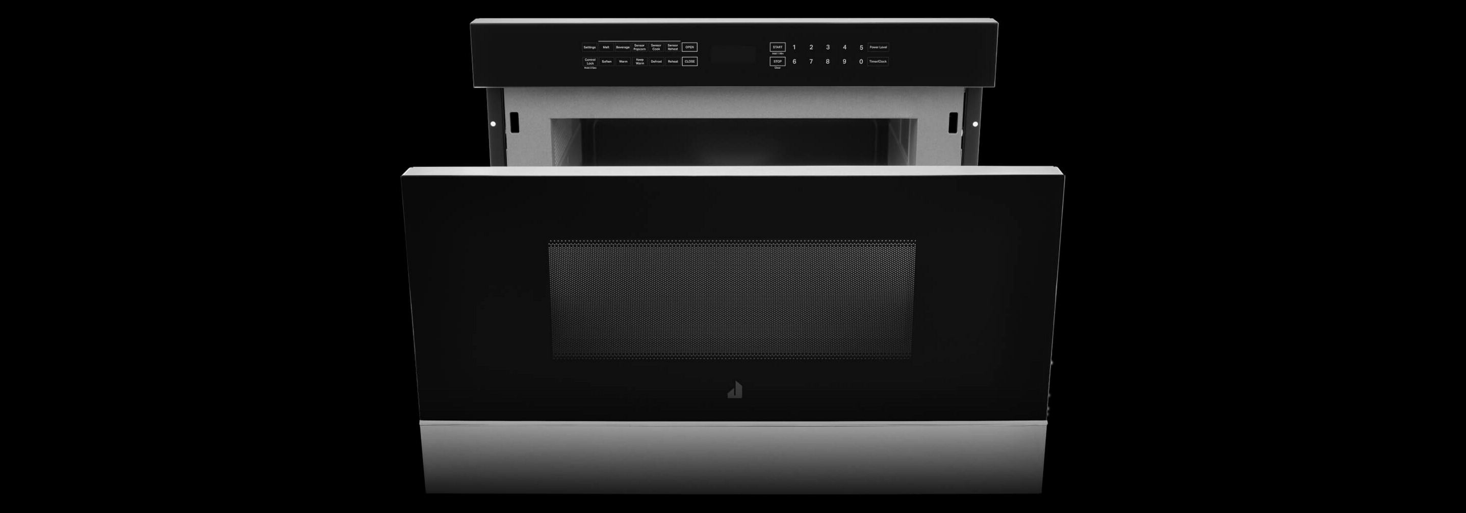 A JennAir® Microwave Drawer opened.