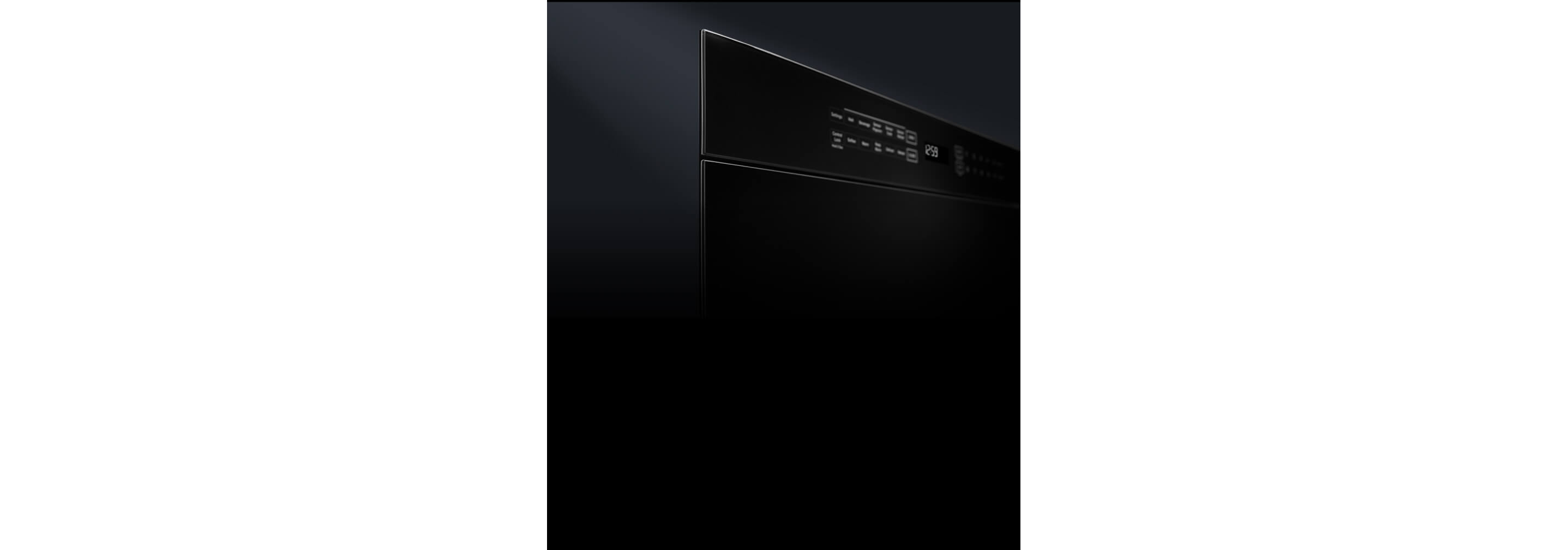 The side of the microwave drawer, showing off the 1/8-inch cabinet reveals.