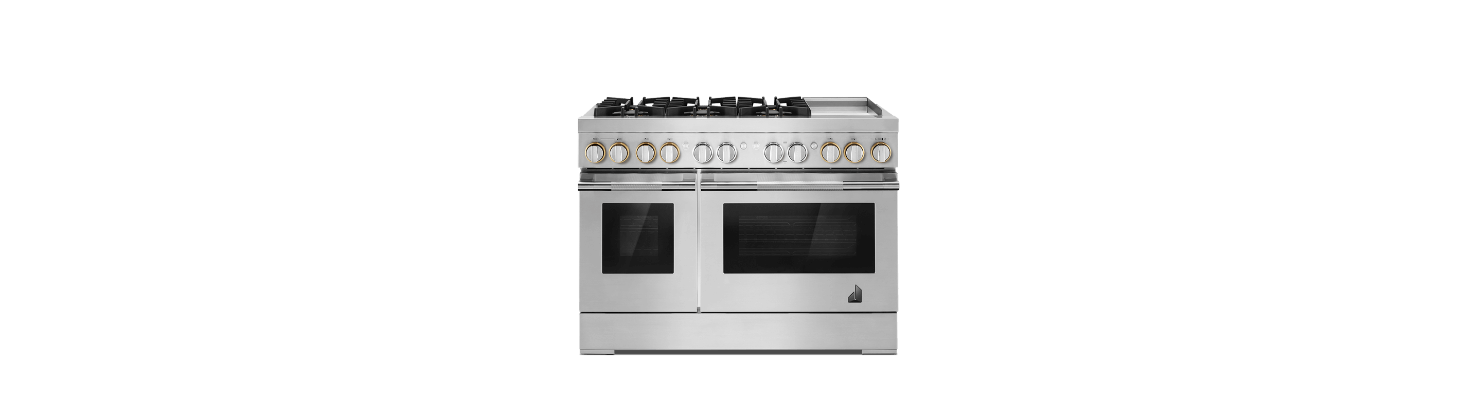 A 48” RISE™ Duel-Fuel Range.