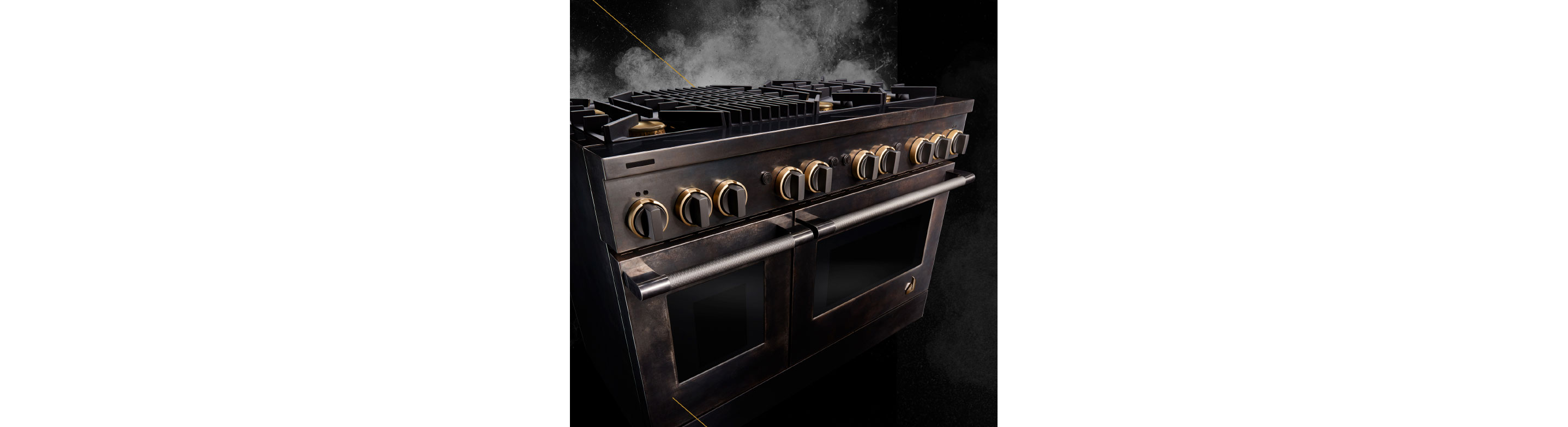 The JennAir Smoke & Brass range. 