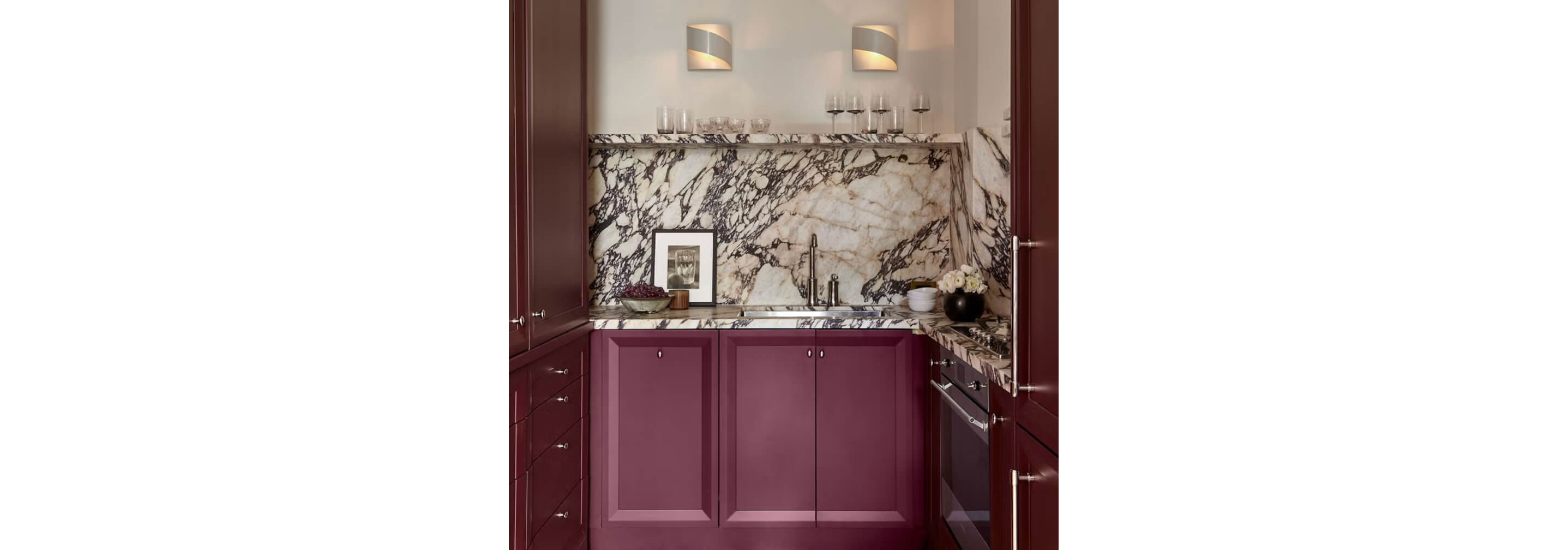 A kitchen designed by Jeremiah Brent that features JennAir appliances.