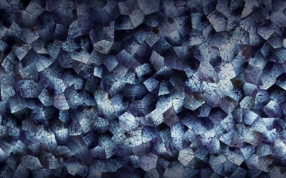 A close up of the Mussel Shell Blue