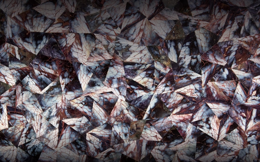 A close up of the Mussel Shell Burgundy